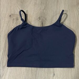 Navy Blue Cropped Tank Top
